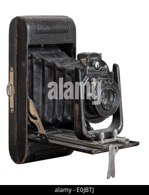 Fotocamera antichi isolati su sfondo bianco Foto Stock