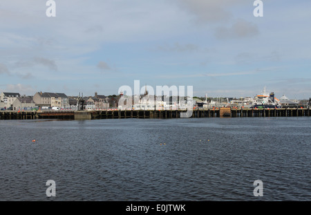 Stornoway waterfront isola di Lewis in Scozia maggio 2014 Foto Stock