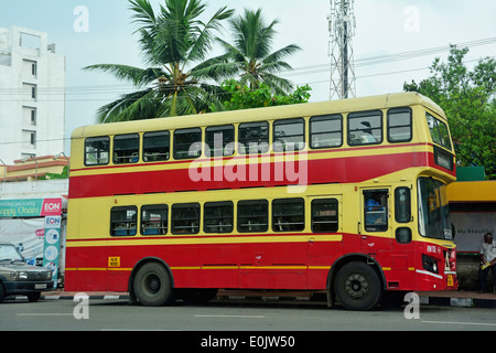 Double Decker bus, Trivandrum Foto Stock