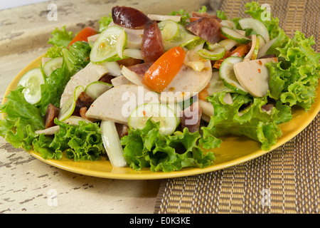 Salsiccia vietnamita in salsa piccante insalata Foto Stock