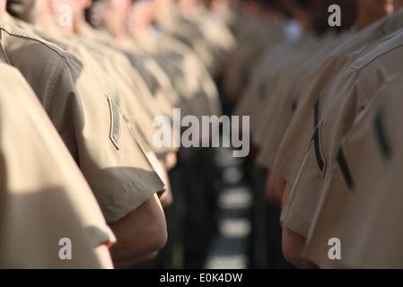 Stati Uniti Marines con India Company, 3a reclutare battaglione di Formazione, reclutamento di formazione reggimento, Marine Corps reclutare Depot Parris ho Foto Stock