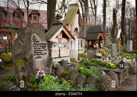 Marusarz tombe di famiglia a Zakopane in polacco Zasluzonych Cmentarz na Brzyzku Peksowym w Zakopanem Foto Stock