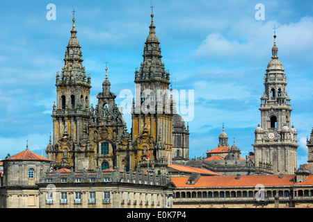 Catedral de Santiago de Compostela, Cattedrale cattolica romana complesso in Galizia, Spagna settentrionale Foto Stock