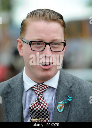 SCOTT DIXON GARA allenatore di cavalli IPPODROMO DI YORK YORK INGHILTERRA 15 Maggio 2014 Foto Stock