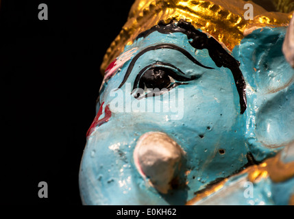 Ganesh testa su un tempio indù Yangon MYANMAR Birmania Foto Stock