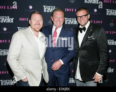 Las Vegas, NV, Stati Uniti d'America. 15 Maggio, 2014. Robert Weakley, John Unwin, David Bernahl II presso gli arrivi per Conde Nast Traveler diciottesima edizione Hot List Party, Rose. Coniglio. Menzogna. Al Cosmopolitan Las Vegas NV il 15 maggio 2014. Credito: James Atoa/Everett raccolta/Alamy Live News Foto Stock