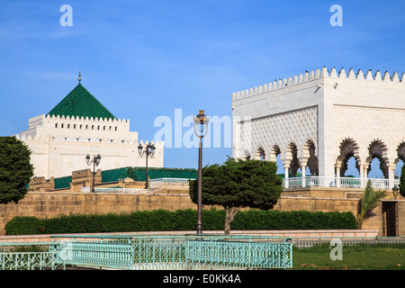 Mausoleo di Mohammed V di Rabat, Marocco Foto Stock