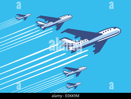 Immagine di aerei jumbo jet da 5 passeggeri Foto Stock