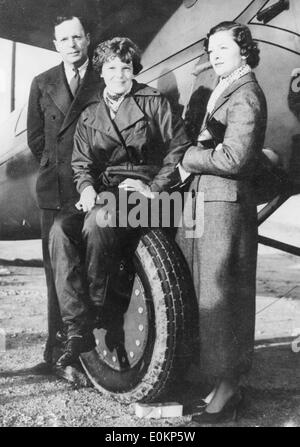 Ritratto di aviatore Amelia Earhart Foto Stock