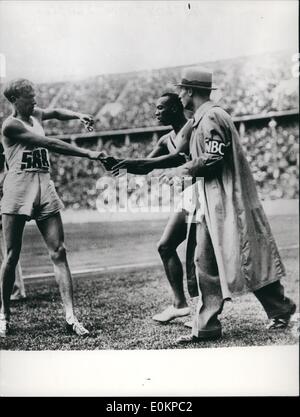 Gen 01, 1936 - Jesse Owens Olimpiadi - 1936 Foto Stock