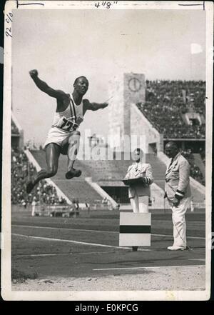 Mar 03, 1936 - Berlino Olimpiadi 1936 Jesse Owens Foto Stock