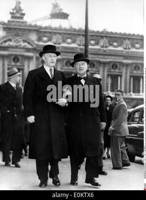 Konrad Adenauer con Andre Francois-Poncet Foto Stock