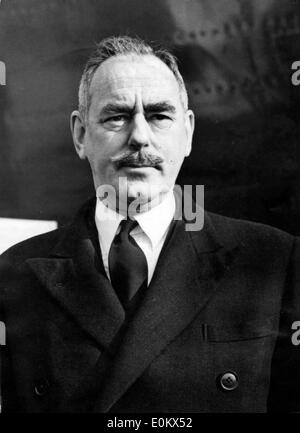 Il segretario di Stato Dean Acheson arriva a Londra Foto Stock