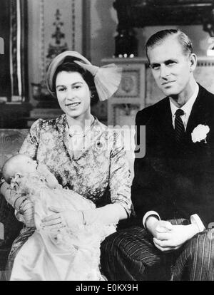Windsor Royal la famiglia dopo la principessa Anna battesimo Foto Stock