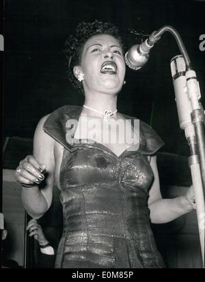 Gen 20, 1954 - Billie Holiday, jazz e blues cantante in tour in Germania. Foto Stock