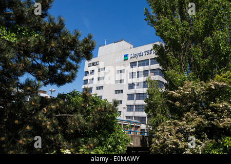 Ex Lloyds TSB Registrars edificio, Worthing West Sussex Inghilterra. Ufficio servizi finanziari, Tower Block Foto Stock