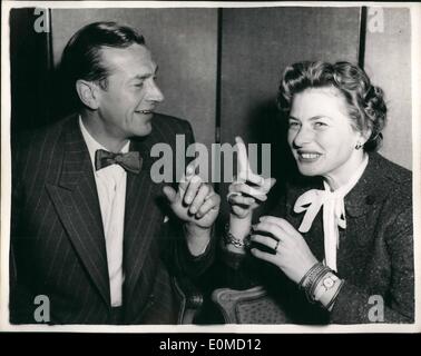 Ottobre 10, 1954 - Reception per Ingrid Bergman: un ricevimento per Ingrid Bergman, si è tenuto presso il Savoy Hotel oggi. Lei è arrivata in Foto Stock