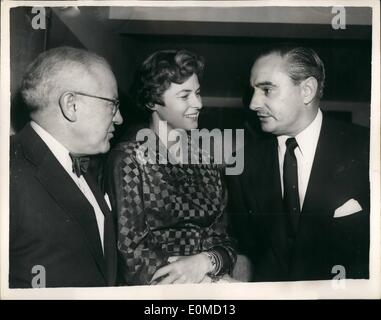 Ottobre 10, 1954 - Ingrid Bergman a varietà Club Pranzo: Ingrid Bergman, chi è a Londra per star in Jack Hilton della presentazione Foto Stock