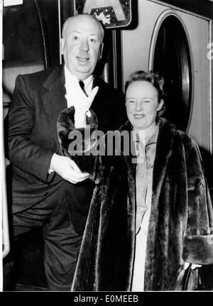 Film del regista Alfred Hitchcock con sua moglie Alma Reville Foto Stock