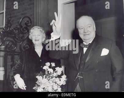 Sir Winston Churchill e moglie Clementina Foto Stock