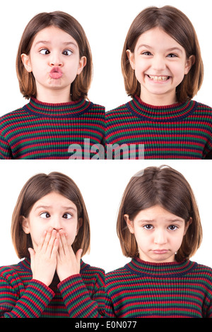 Ragazza giovane facendo facce buffe Foto Stock