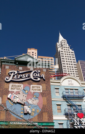 Pepsi Cola cartello a New York New York, Las Vegas Nevada Foto Stock