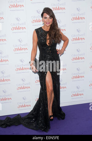 Londra, Regno Unito. 15 Maggio, 2014. Lizzie Cundy assiste i bambini Caudwell Butterfly Palla al Grosvenor House Hotel, Park Lane a Londra il 15 maggio 2014 foto da Brian Jordan Credito: Brian jordan/Alamy Live News Foto Stock