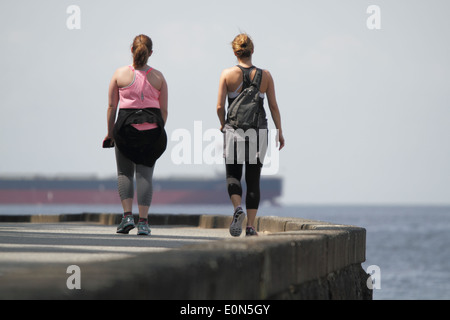 Stanley Park Sea Wall Foto Stock