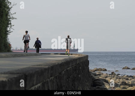 Stanley Park Sea Wall Foto Stock