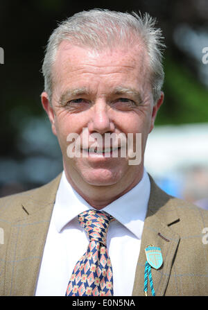 KARL BURKE GARA allenatore di cavalli IPPODROMO DI YORK YORK INGHILTERRA 16 Maggio 2014 Foto Stock