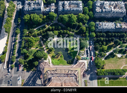 Aussicht vom Eiffelturm, Frankreich - Vista dalla Torre Eiffel, Francia, Parigi Foto Stock