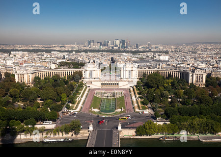 Aussicht vom Eiffelturm, Frankreich - Vista dalla Torre Eiffel, Francia, Parigi Foto Stock