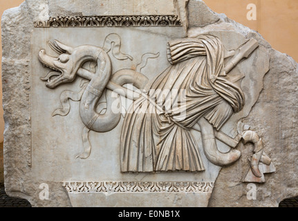Rilievo romano scultura, Palazzo dei Conservatori, Musei Capitolini di Roma, Italia Foto Stock