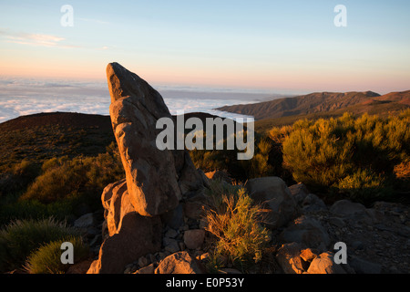 Vista sulla valle de la Orotava dal punto di vista TF-24, Tenerife Canarie Foto Stock