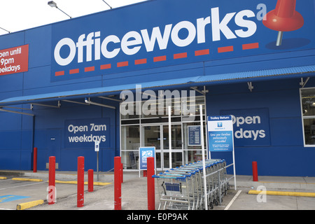 Officeworks, un cittadino australiano la catena di forniture per ufficio negozi è di proprietà di Wesfarmers ed è basata su Office Depot in USA Foto Stock