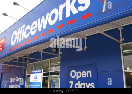 Officeworks, un cittadino australiano la catena di forniture per ufficio negozi è di proprietà di Wesfarmers ed è basata su Office Depot in USA Foto Stock