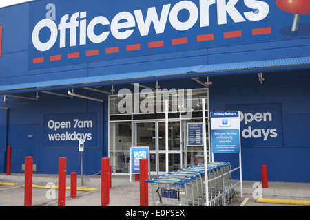 Officeworks, un cittadino australiano la catena di forniture per ufficio negozi è di proprietà di Wesfarmers ed è basata su Office Depot in USA Foto Stock