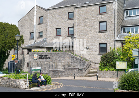 Ribble Valley Borough edificio del Consiglio a Clitheroe, Lancashire, Inghilterra, Regno Unito Foto Stock