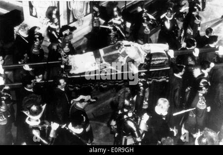 Funerali di Papa Pio XII nella basilica di San Pietro Foto Stock