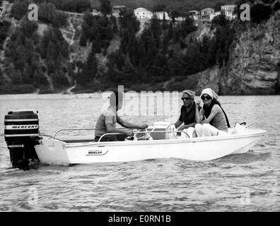 Aristotele Onassis e Jackie Kennedy tour delle isole greche Foto Stock