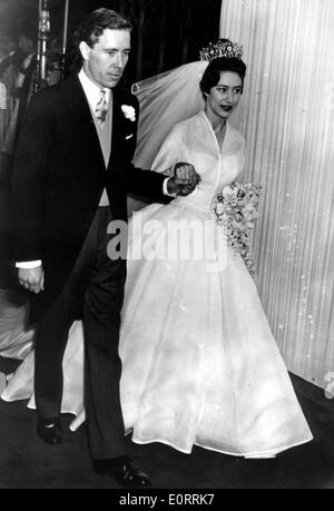 La principessa Margaret e conte di Snowdon wed Foto Stock