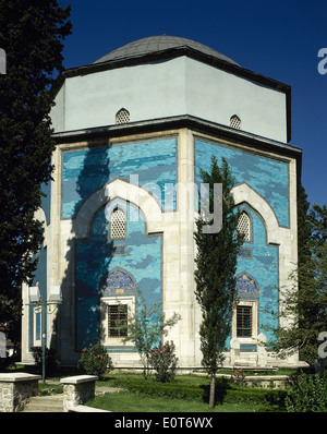 La Turchia. Bursa. Yesil Turbe (Tomba verde). Mausoleo del sultano Mehmed I (1390-1421). Costruito nel 1421. Stile ottomano. Foto Stock