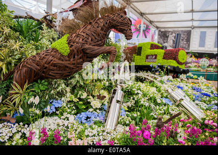 La città Birminham display del Consiglio che commemora la guerra mondiale 1. Il Chelsea Flower Show 2014. Il Royal Hospital Chelsea, Londra, Regno Unito. 19 maggio 2014. Foto Stock