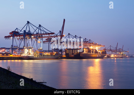 Container terminal Altenwerder, Amburgo, Germania Foto Stock