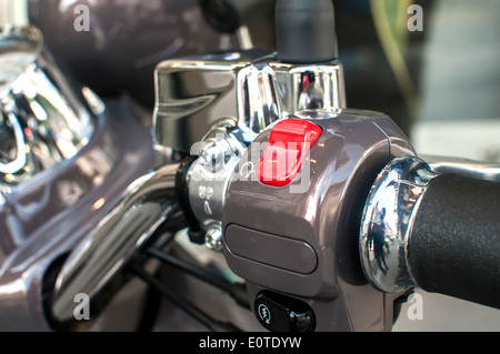 Manubrio Scooter closeup Foto Stock