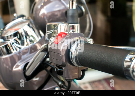 Manubrio Scooter closeup Foto Stock