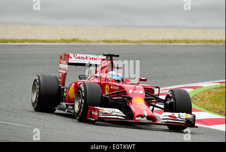 Formula One Grand Prix di Spagna 2014 ---- Fernando Alonso (ESP) , Ferrari F14 T Foto Stock