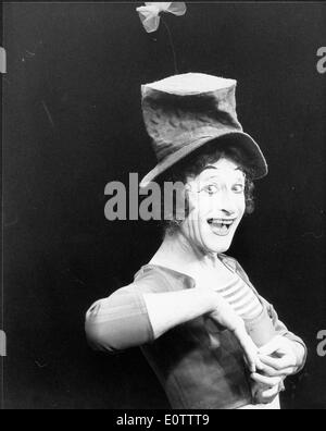 Francese artista mime e attore Marcel Marceau Foto Stock