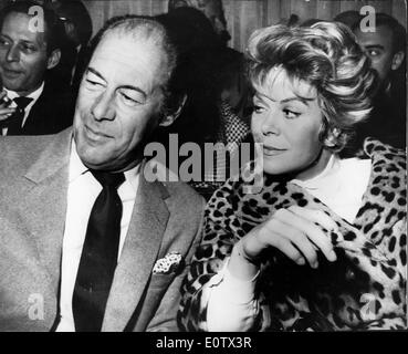 Attori Rex Harrison e Rachel Roberts a teatro Foto Stock