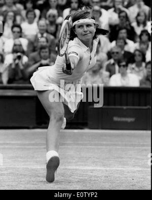 Hana Mandikova giocando in una partita di tennis Foto Stock